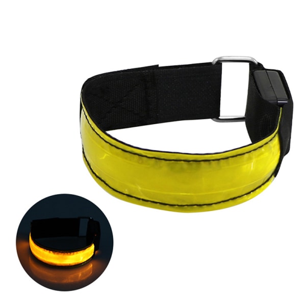 1-Pack LED-armbånd Nylon justerbart armbånd orange