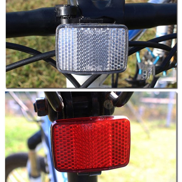 Polkupyörän pyörän ohjaustangon heijastin Heijastava etuosan takavaroitus  Red 33d3 | Red | Fyndiq