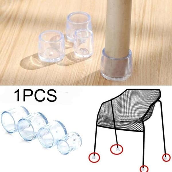 Transparent Gummi Golvstol Anti Scratch Protector Cap Möbler White 30mm