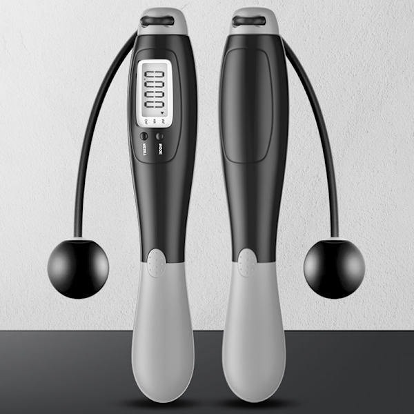 1PC Trådløse Jump Ropes Digital Wireless Spring Rope Fitness øvelse Black+Gray