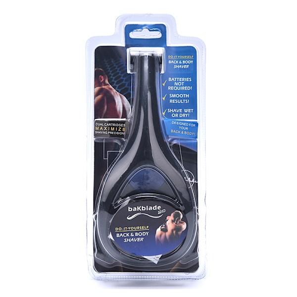 Sort Ryg Hårshaver Mænds Ryg Hårfjerner Barbering Foldbar Black