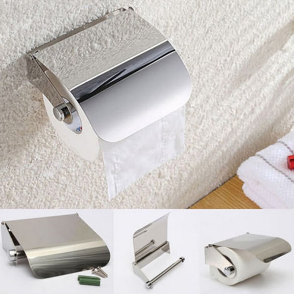 Toalettpappershållare för badrum i rostfritt stål Roll Tissue Box Wa
