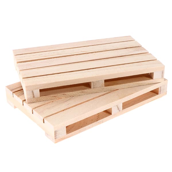 Mini träpallsunderlägg för varma och kalla drycker Wo 2 pcs Onesize