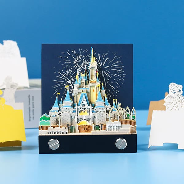 Time Piece Kalender 2026 Skrivebordskalender med LED-lys 3D Riv-av A