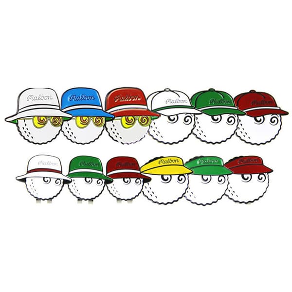 1 stk Golf Cap Clips Mark Golf Ball Posisjon Avtakbar golfhatt M White C