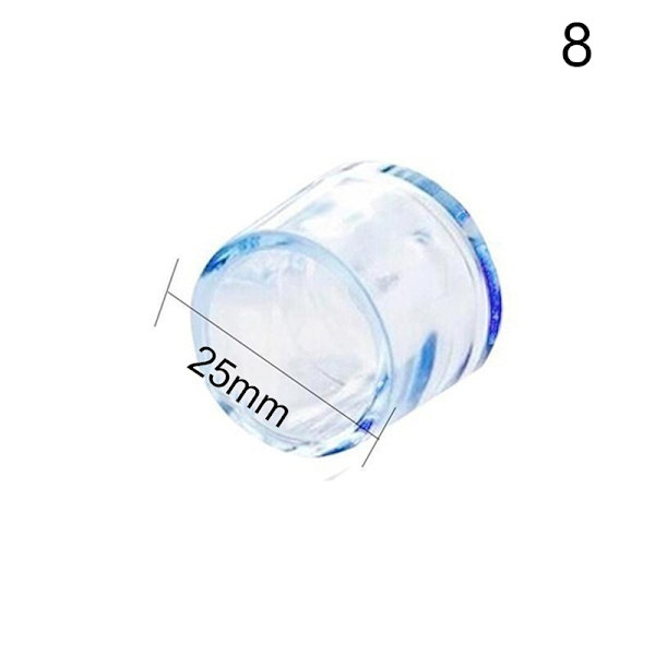 Läpinäkyvä kumilattiatuoli naarmuuntumattomaksi cap Furni White 25mm