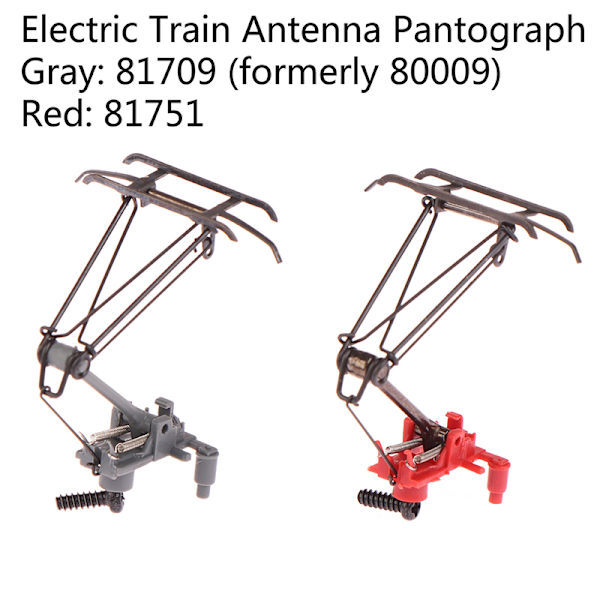 1:87 HO-skalatog Elektrisk trækkraftstrømaftager 1 STK DIY-tog Red