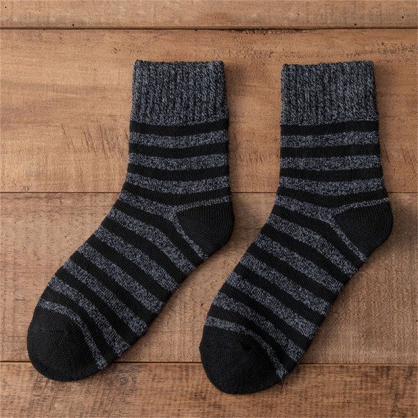 Miesten erittäin paksut kiinteät sukat raidalliset villasukat kylmää lunta vastaan F