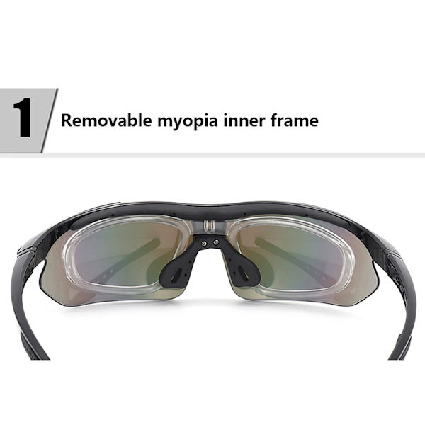Polarized Sports Men Solbriller Briller Sykkel Riding Protec White