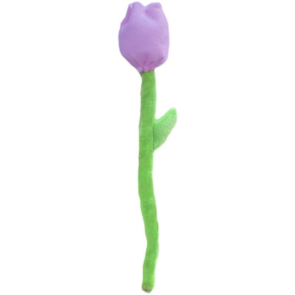 1 stk 26 cm tegneserie roseblomst og tulipan plysjleker Valentinsdag Purple