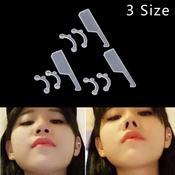 6 STK 3* Størrelser Beauty Nese Up Lifting Bridge Shaper Massasjeverktøy Onesize