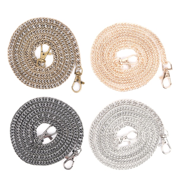 100cm Ersättning Kvinnor Crossbody axelremsrem Kedja Han Gold