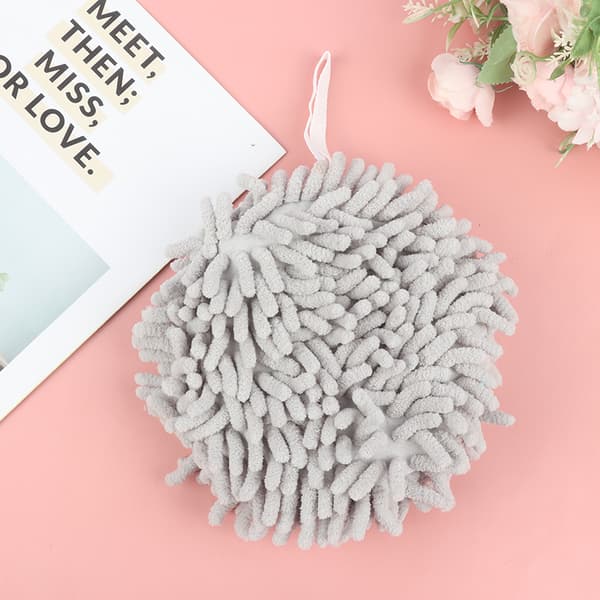Handduk Kökshanddukar Badrum Soft Plysch Chenille Quick-Dr Gray