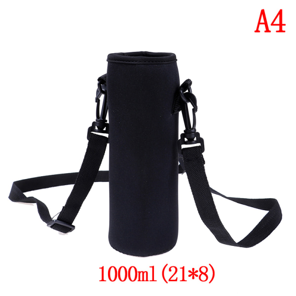 420ml-1500ml vannflaskedekselposeholderstropp Black 1000ml