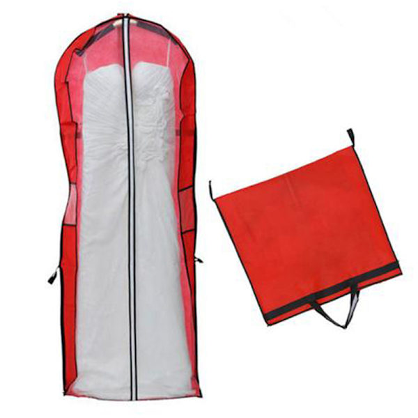 Bröllopsklänning Dammskydd Klänning Cover Cover kläder Red 150CM