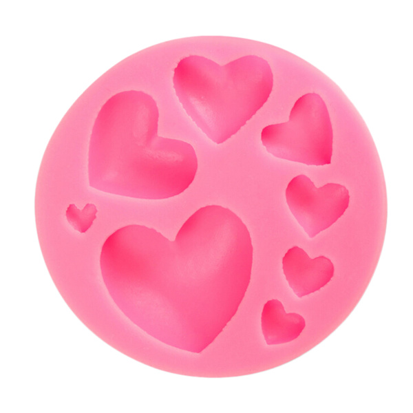 3D gör-det-själv-hjärtafondantform Form Dekorera Craft Socker