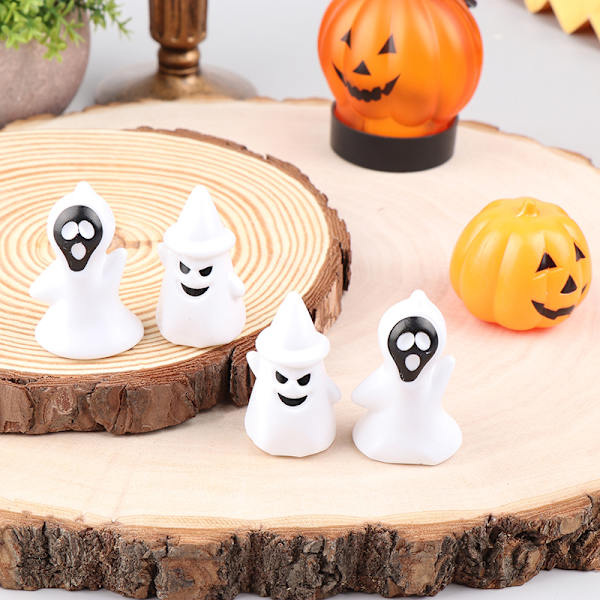 1 Sæt 1:12 Dukkehus Miniature Halloween Decor Ghost Tombstone P