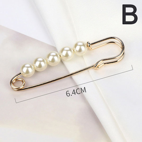 Vaatteet Rintaneulat Pearl Lapel Pin Neulemekko Rintakoru Housut Pi B