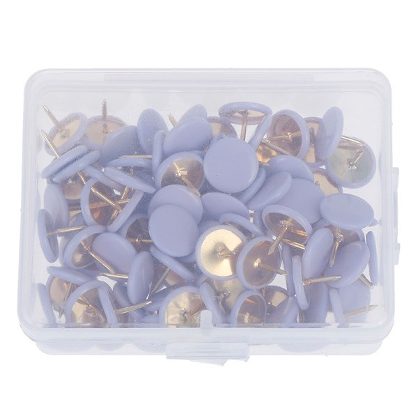 100 stk. runde trykstifter Opslagstavle Kort Tommelfinger Tacks Point Bulle Purple