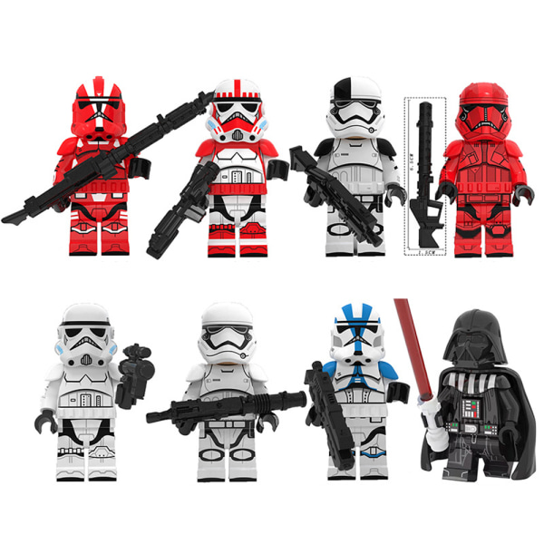 Clone Troopers Commander Minifigurer Star Wars byggeklosser colour