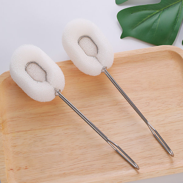 Langhåndtak Svampkopp Børstekopp Scrubber Rengjøringsbørste Kjøkken Cleaning brush &Replace brush head