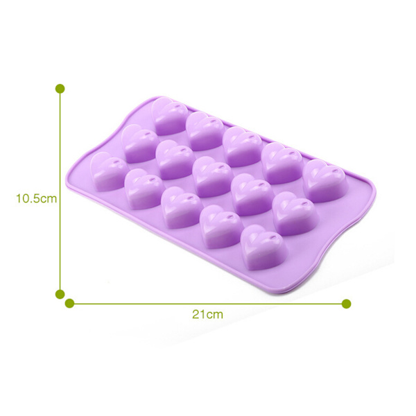 Nytt hjerte Silikon Fondant Kake Godteri Gelé Sjokolade Muf