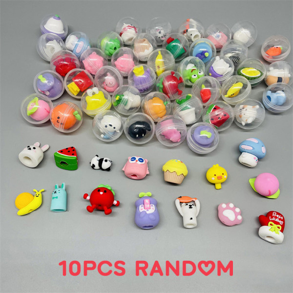 10 stk 32mm børn Mini Lille Dyr Legetøj Funny Pet Ball Egg one size