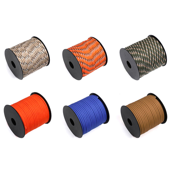 Military 50M 7-Core Paracord Rope 4mm Camping Survival Paraply A18