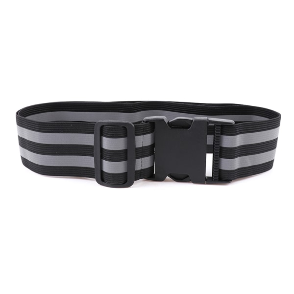 Reflekterende elastisk bånd midjebeskyttelse Reflekterende nattrunni Black 2 pcs