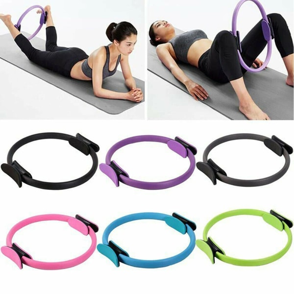 Yoga Fitness Ring Circle Pilates Kvinner Jente Trening Hjem Resis Purple