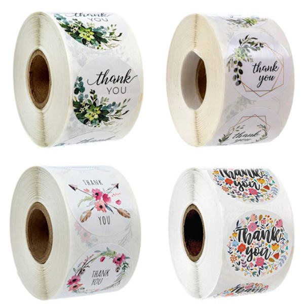 500x kukkainen kiitostarra scrapbooking pakkaussinettilaboratorioon A-13