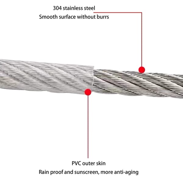 3-10M Wire Dobbelt-Hovedet Hundebindingskabel Line Rationsreb W A2
