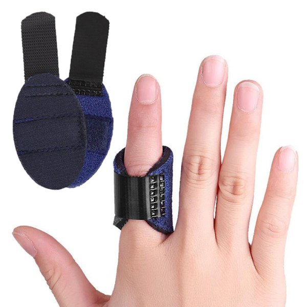 1 stk. Fingerskinnefrakturbeskyttelse Bøjlekorrektorstøtte S Blue