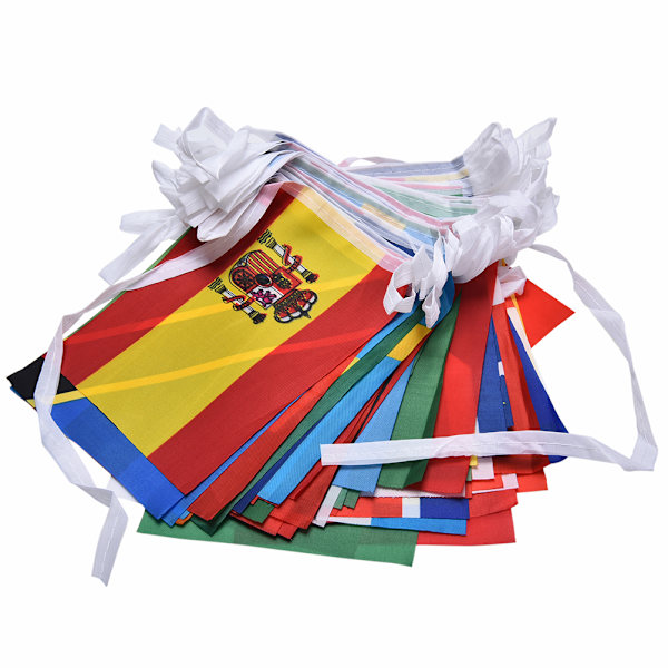 100X Countries String Flag 25M International World 82ft Bar Par