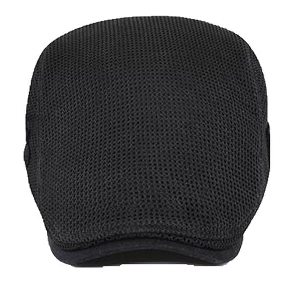 Cabbie Flat Cap Andas Mesh Newsboy Basker Ivy Cap Black