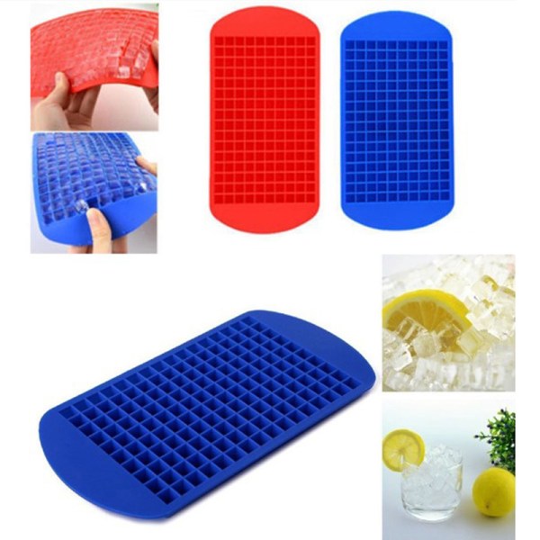 Isterningbakke 160 gitre 1X1cm Silikone Frugtterningform Lille Ic Coffee