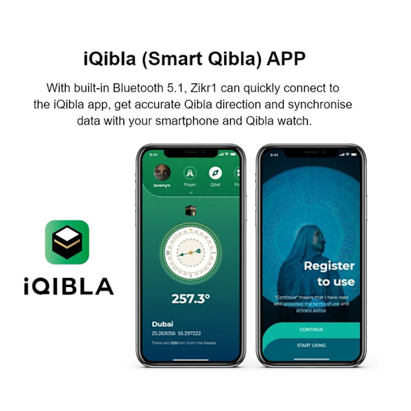 Smart Tasbih Räknarring för Muslimer Zikr Digital Tasbee Green