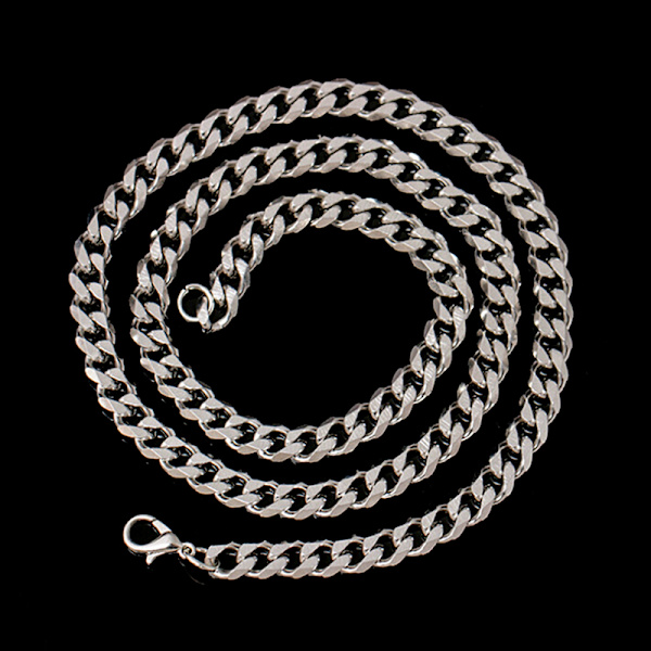 Størrelse 4-6mm menns halskjede rustfritt stål cubanske Link Chain Hip as the picture B:4mmx20in