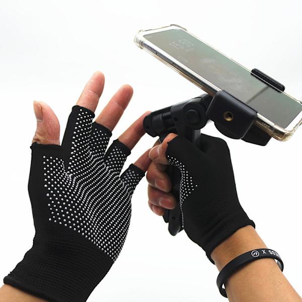 Halvfinger Andningsbara Ridning Cykling MTB Vandring Fitness Stickade 1pair