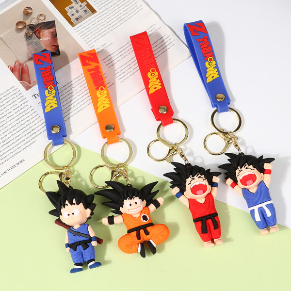 Anime Dragon Ball Z Son Goku e Doll nøkkelringfigur Kakarotto P F