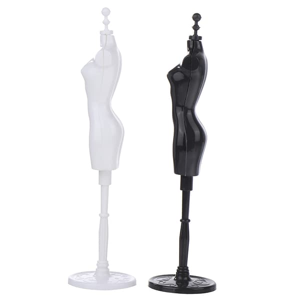1Sæt 1:6 Dukkehus Miniature Mannequin Model Nederdel Support Hum Black