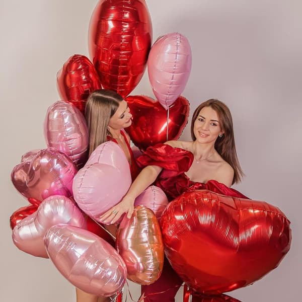 10 STK 45 cm Store Folie Røde Hjerteformede Balloner Til Valentinsdag A6