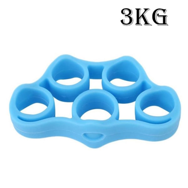 Hand Finger Grip Strength Trainer Resistance Strengthener Band Light blue 1 pc