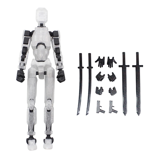 Multi-ed Movable Robot 3D- printed skyltdocka Toyslucky 13 Dummy Transparent