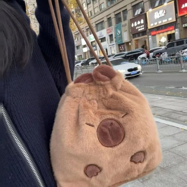 e Capybara plysj snøring lomme nøkkelring lommebok hodetelefon st one size