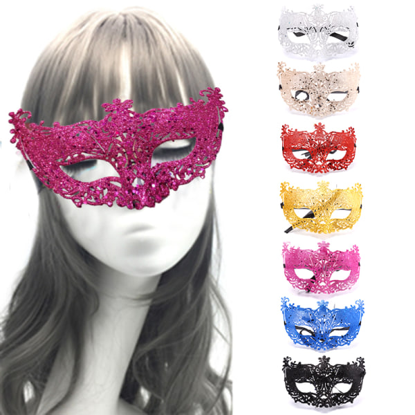 Venedig Sexet Golden Fox Mask Masquerade Kostume Dance Mask Access Black 1 pc