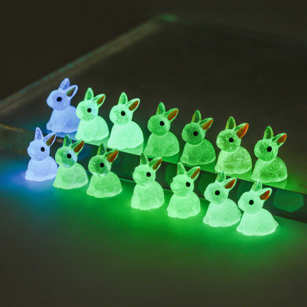 5 stk Mini Lysende Micro Ornaments Miniatyr Dyr Pottet Des A6