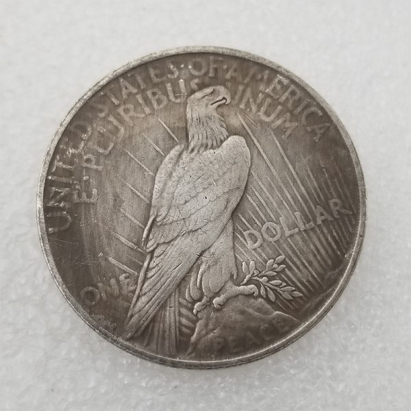 1922 Frihedsgudinden og fredsmønt Sølvdollarsamling One Size
