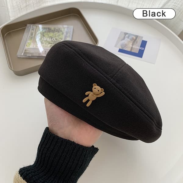 Kvinnor björn basker stil för fransk konstnär varm vinter mössa Ha Coffee