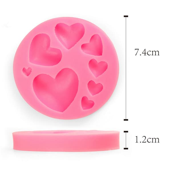 3D DIY Hjertefondantform Silikonkakedekorering Craft Sugar